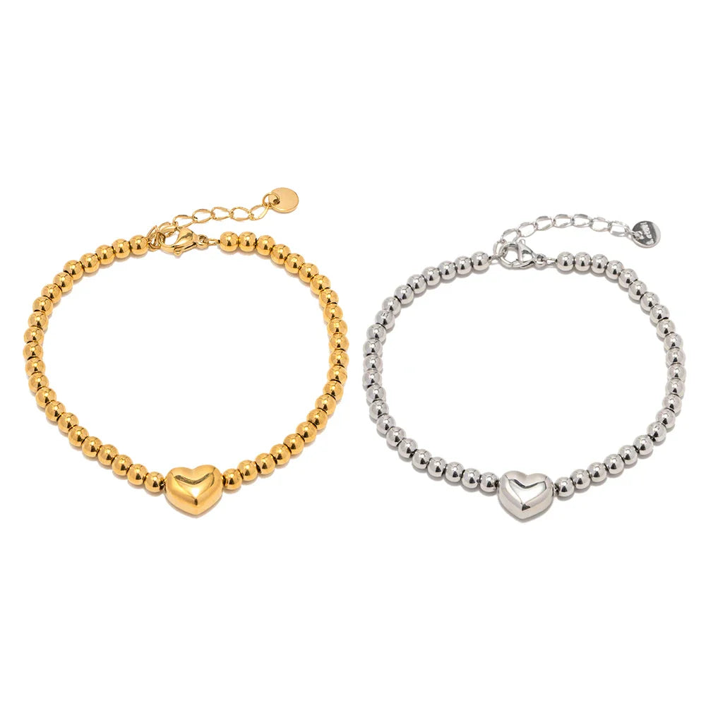 BowLift | 18k Classy Beaded Heart Bracelet