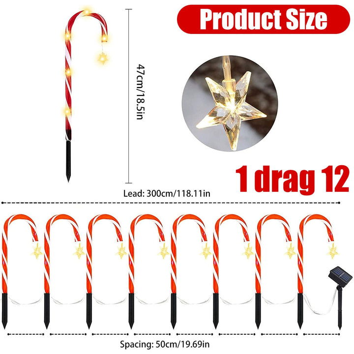 BowLift | Candy Cane Lane LED Solar Lamp