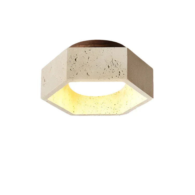 BowLift | Wabi Sabi Travertine LED Ceiling Lamp