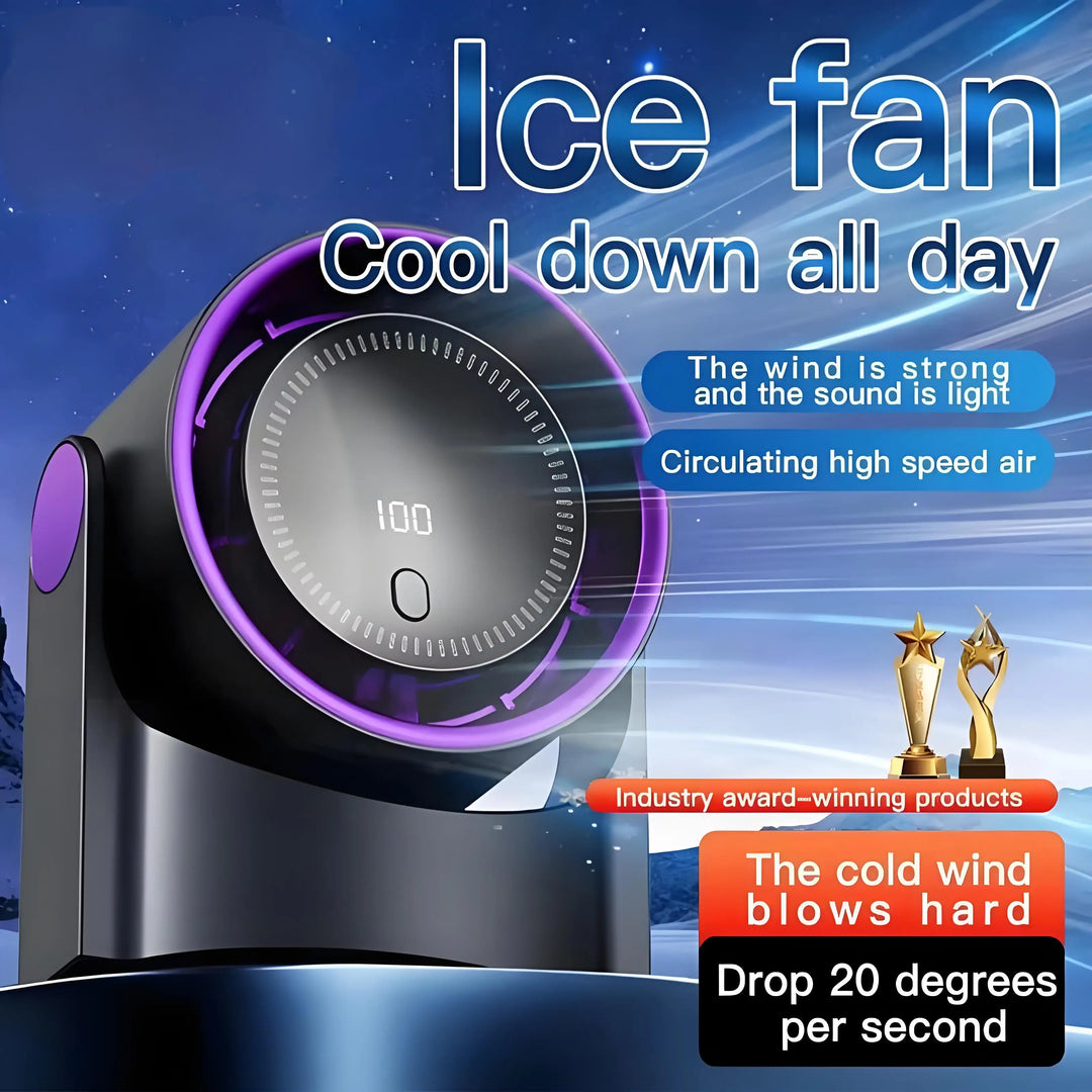 BowLift | Aerolora Table Fan | Bladeless & Quiet | 100 Levels | USB Bladeless Fan