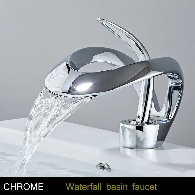 BowLift | Modern Creative Brass Waterfall Design Faucet