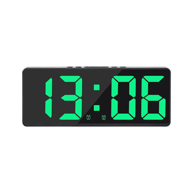 VoiceSnooze LED Clock – Stylish Alarm Clock with Night Mode Bowlift