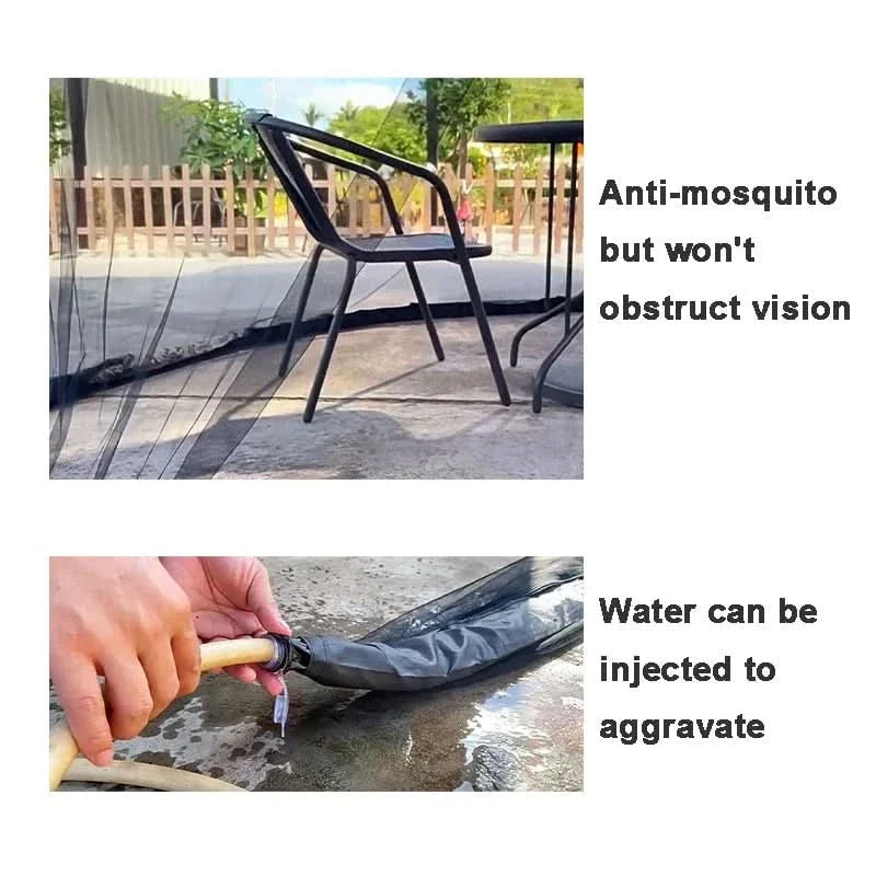 BowLift | Mosquito net for sun umbrellas up to 4 m – Adjustable & with zipper