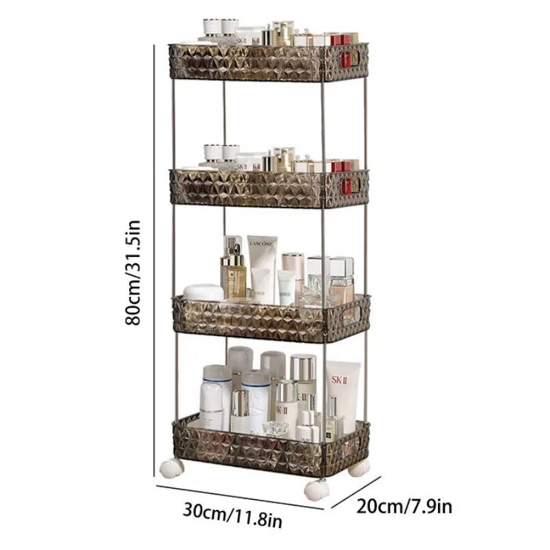 BowLift | Home Bathroom Storage Organizer Rolling Rack