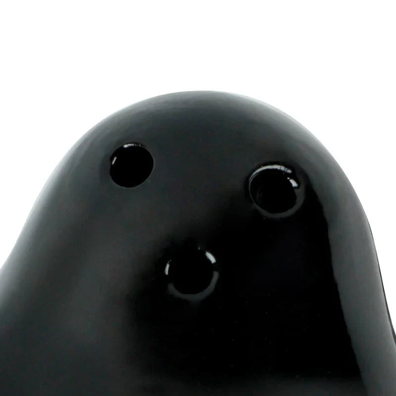 BowLift | Cute Embracing Ghosts Black and White Ceramic Salt and Pepper Mill