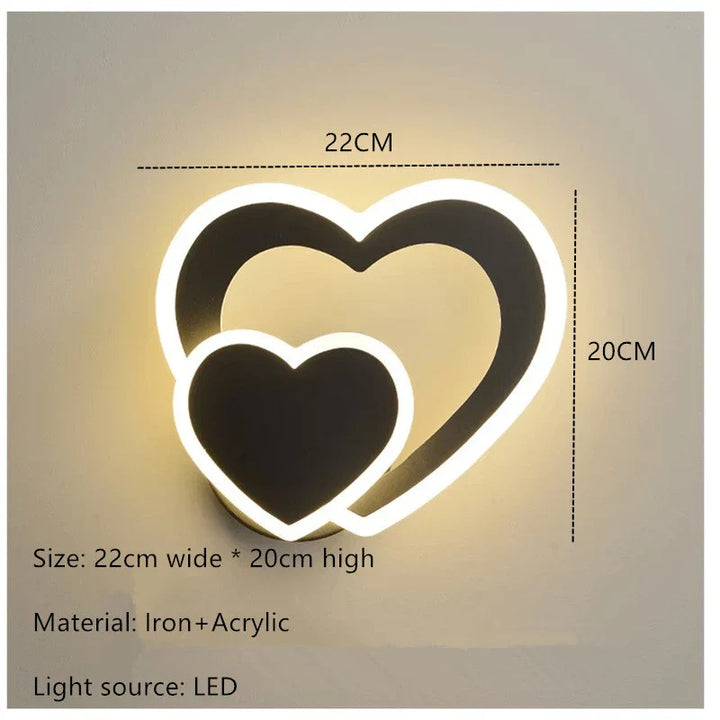 HeartGlow Wall Lamp - Modern LED Lighting Bowlift