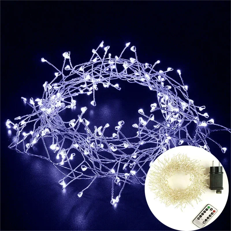 BowLift | Cluster LED String Lights Lumistra | Warm White & Cool White | 36 m Silver Wire | Waterproof IP44 | For Christmas, Wedding & Party