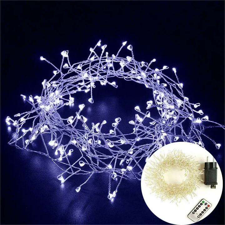 BowLift | Cluster LED String Lights Lumistra | Warm White & Cool White | 36 m Silver Wire | Waterproof IP44 | For Christmas, Wedding & Party