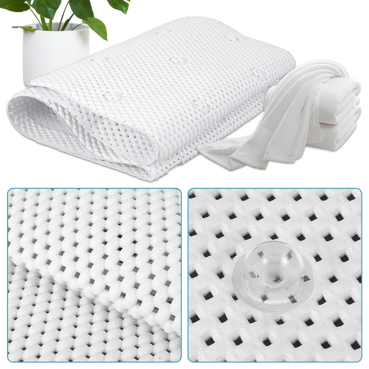 HydroComfort Non-Slip Bathtub Mat with Pillow Bowlift