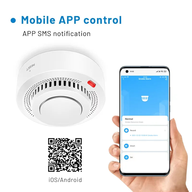 BowLift | Smart WiFi Smoke Detector Fire Alarm 85dB – SafeSense