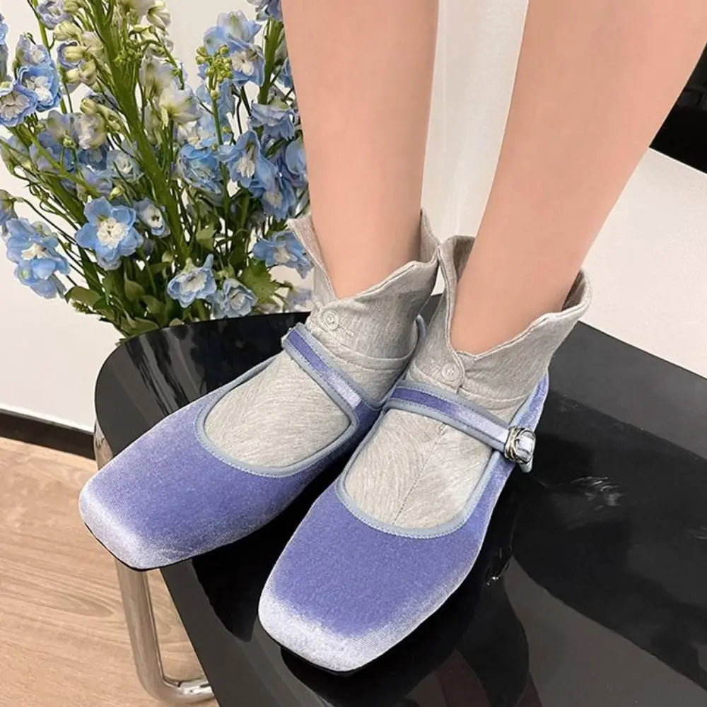 BowLift | Soft Grip Button Ankle Socks
