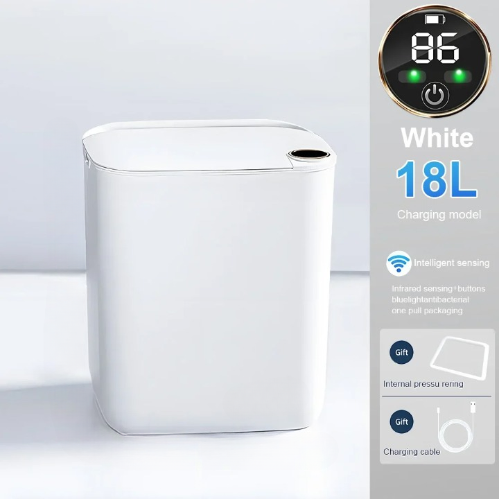 BowLift | Smart Sensor Trash Can with Digital Display & Type-C Charging – CleanBin