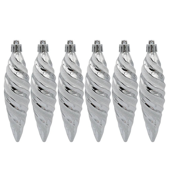 Spiral Christmas Hanging Ornaments, 11 cm Tall, for Trees and Celebrations