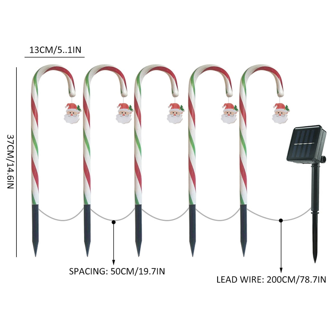 BowLift | Candy Cane Lane LED Solar Lamp