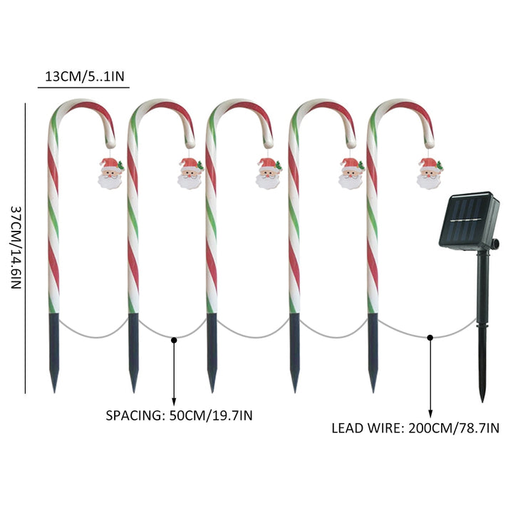 BowLift | Candy Cane Lane LED Solar Lamp