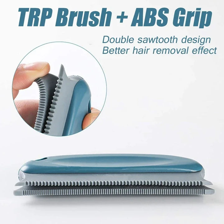 BowLift | Fluffigob Fuzz & Pet Hair Remover Brush | 2-in-1 Cleaning with Double Comb Structure | For Couch, Clothing, Carpet | 15 × 6 × 2 cm