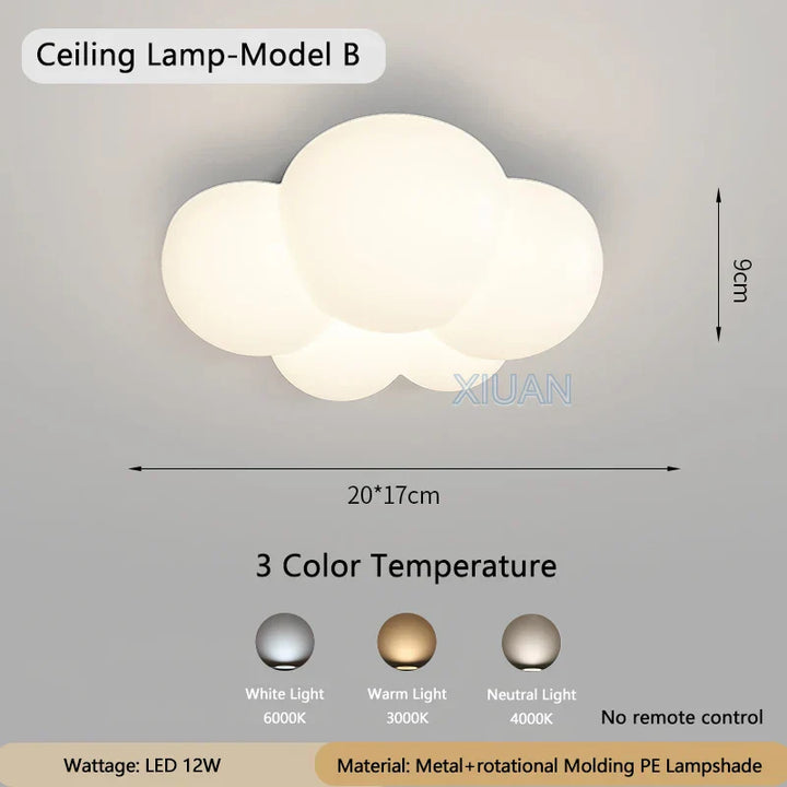WhiteCloud Lamp – Stylish LED Wall Lighting for Children Bowlift