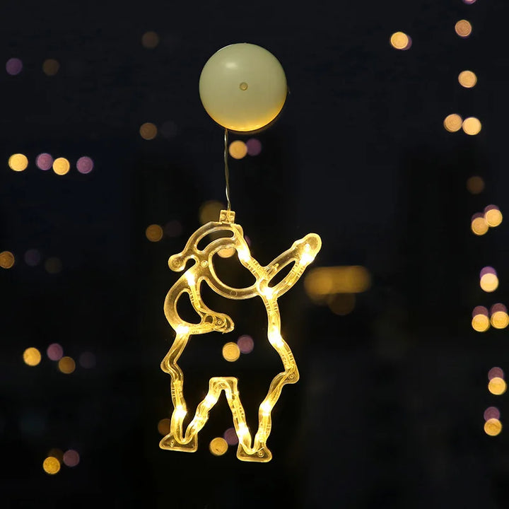 BowLift | Luminova | LED Window Light Christmas | Bell · Snowman · Star | Battery Operated & with Suction Cup | Warm White | Window Decoration