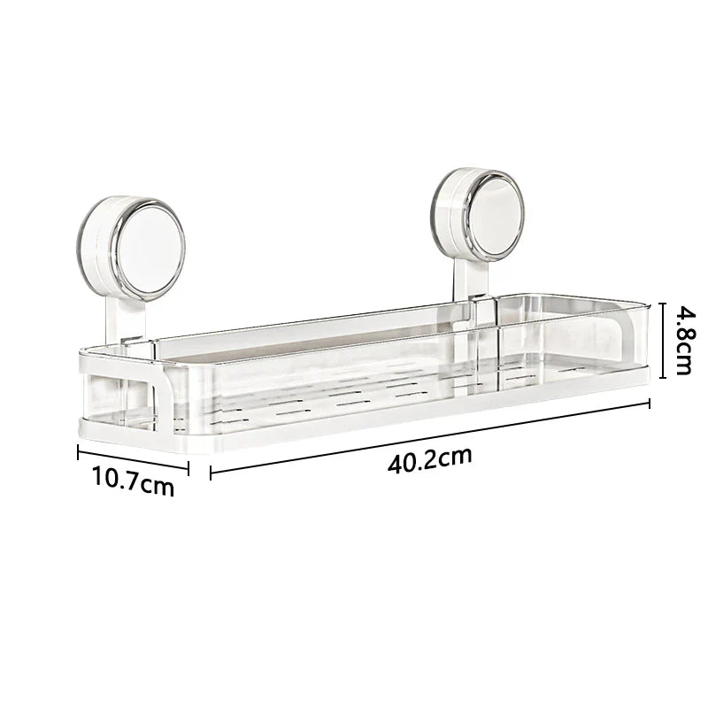 BowLift | Wall shelf with suction cup | No drilling | Shelf for bathroom & kitchen | Multifunctional