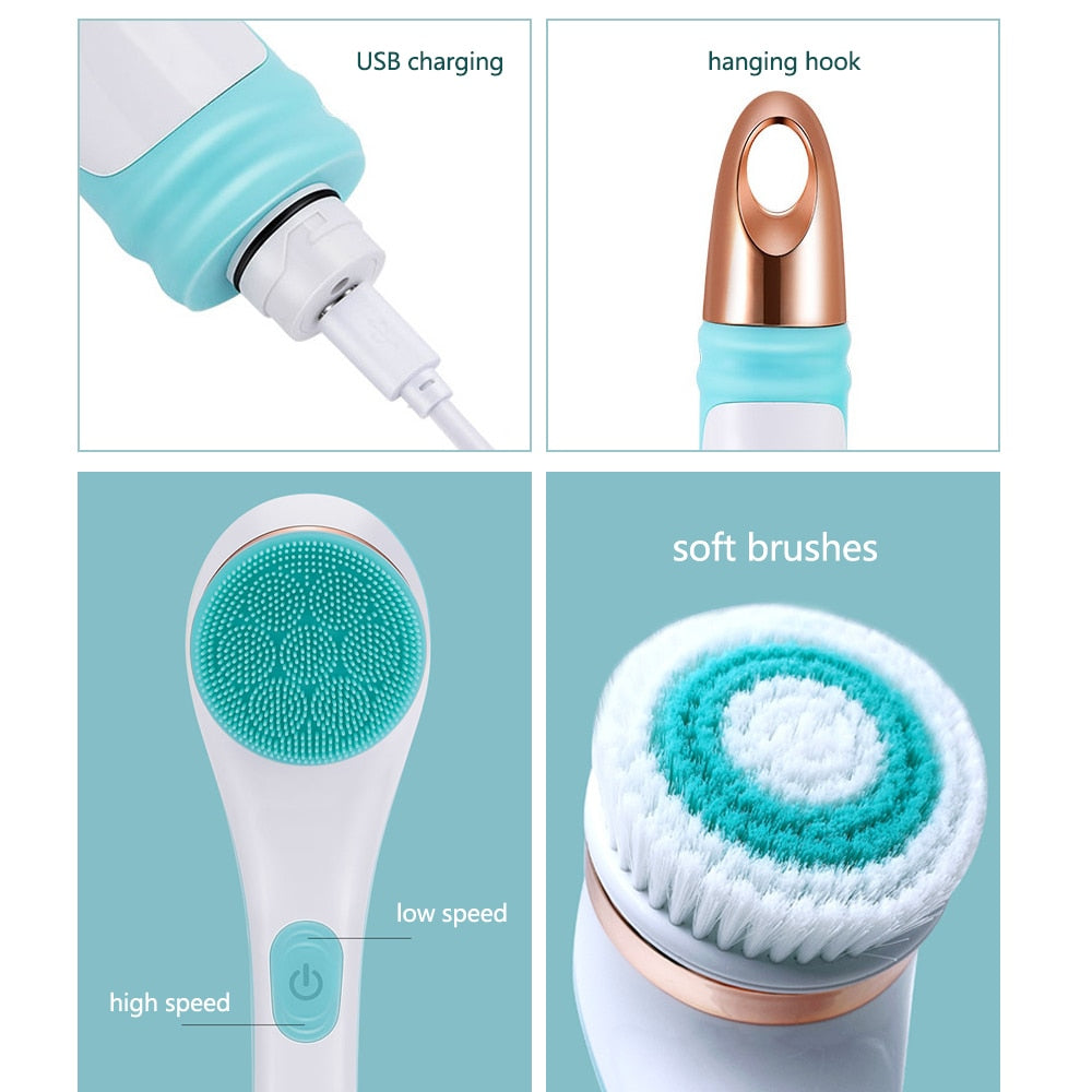 BowLift | Rotating Electric Silicone Massager Bath Brush