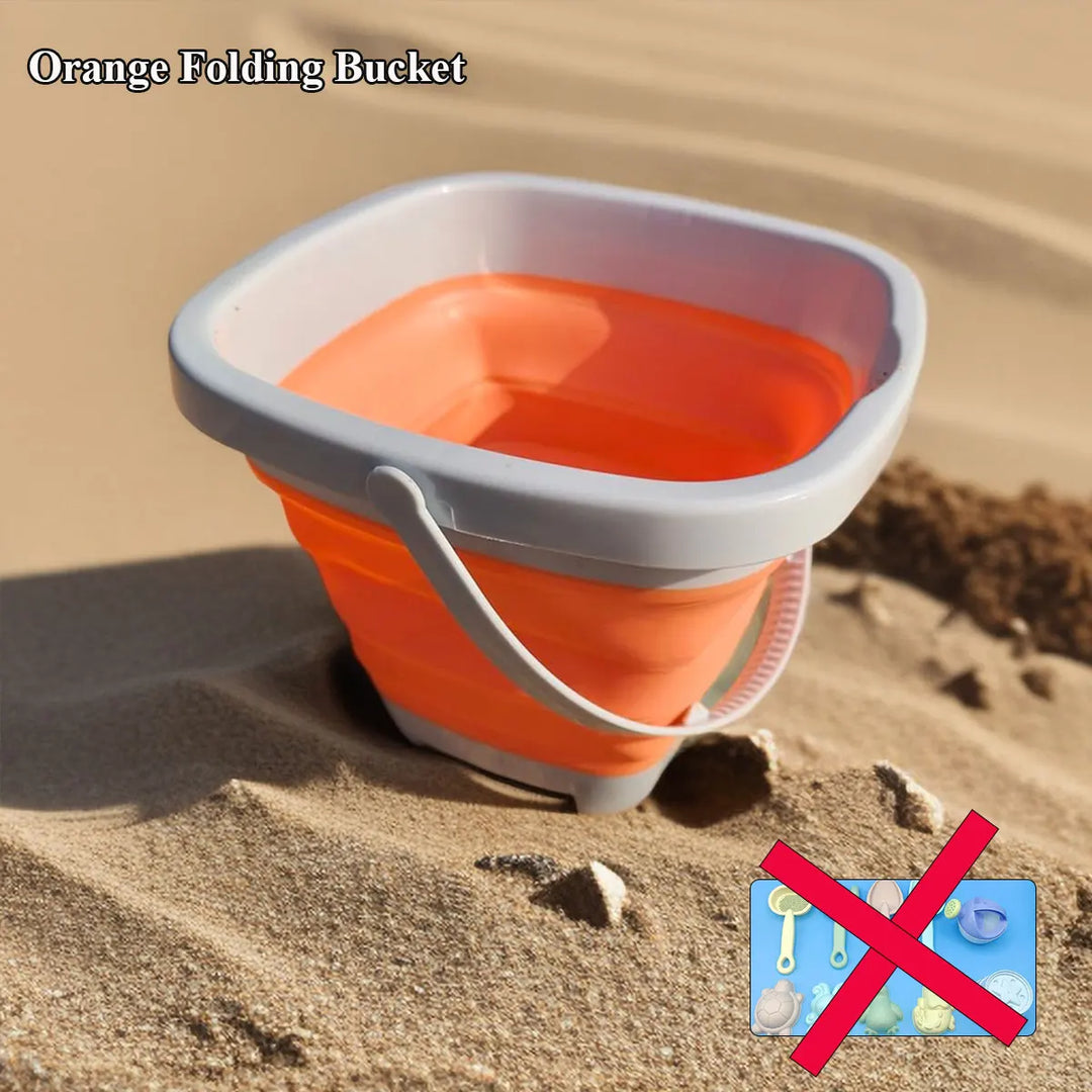 BowLift | PlayaFun Sand play set | Foldable bucket & accessories | Colorful & child-friendly | For beach & garden