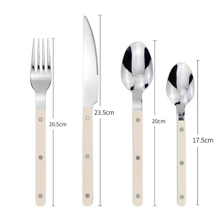 BowLift | 24-Piece Stainless Steel Cutlery Set with Engraved Design - BistroLine
