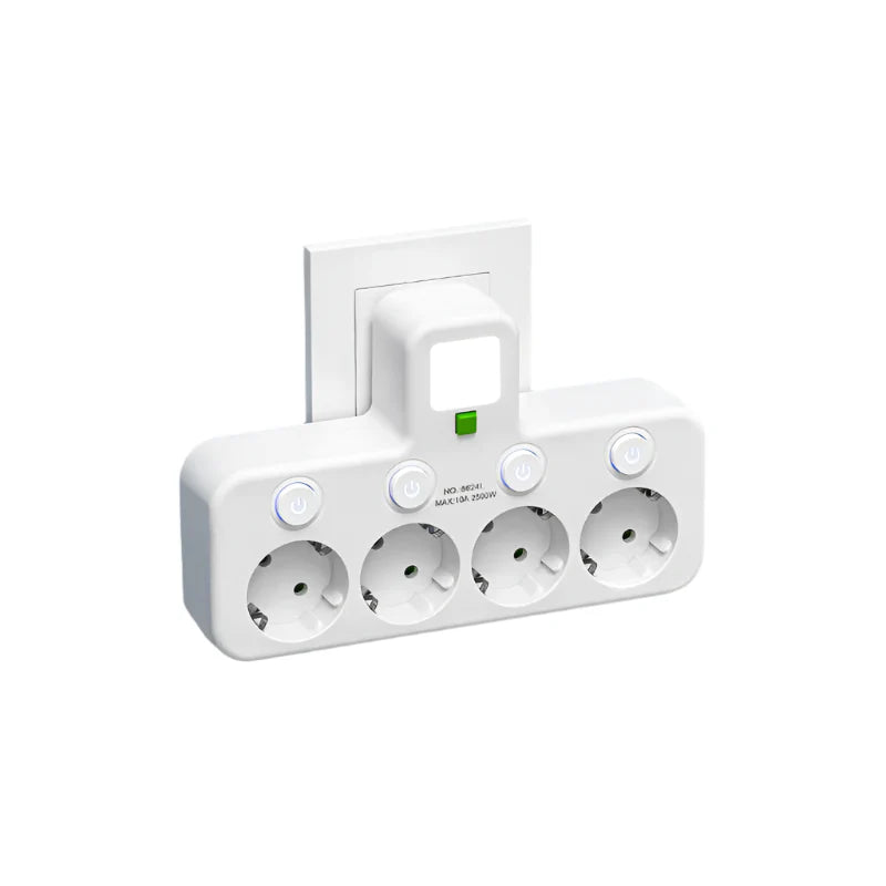 BowLift | Multi-socket VOLTRIQ ProLine | 3–4 sockets + 2× USB & 1× Type-C | 2500 W | Surge protection & control switch