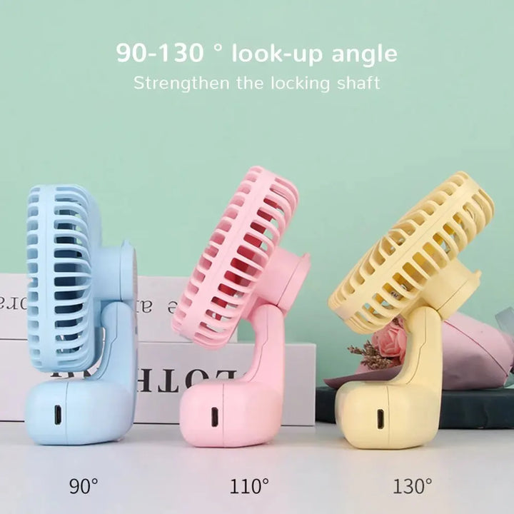 Mini Handheld USB Fan: Portable Three-Speed Cooling for Car, Home, Office, and Outdoor Use - Quiet and Simple Design | Bowlift