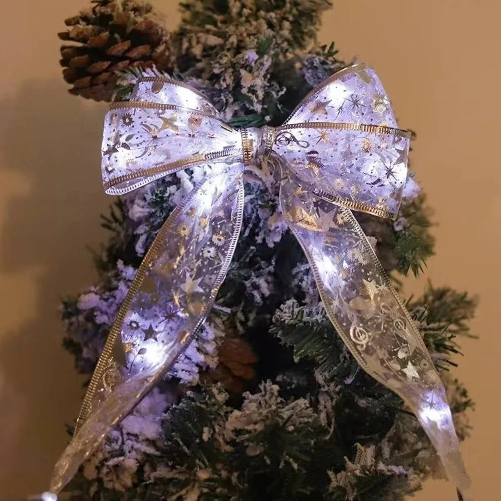 BowLift | Lumibelle | Christmas ribbon with light chain | LED ribbon light | For tree, window & table decoration | Warm white | Christmas & New Year 2026