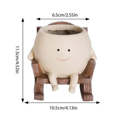 Swing chair succulent pot