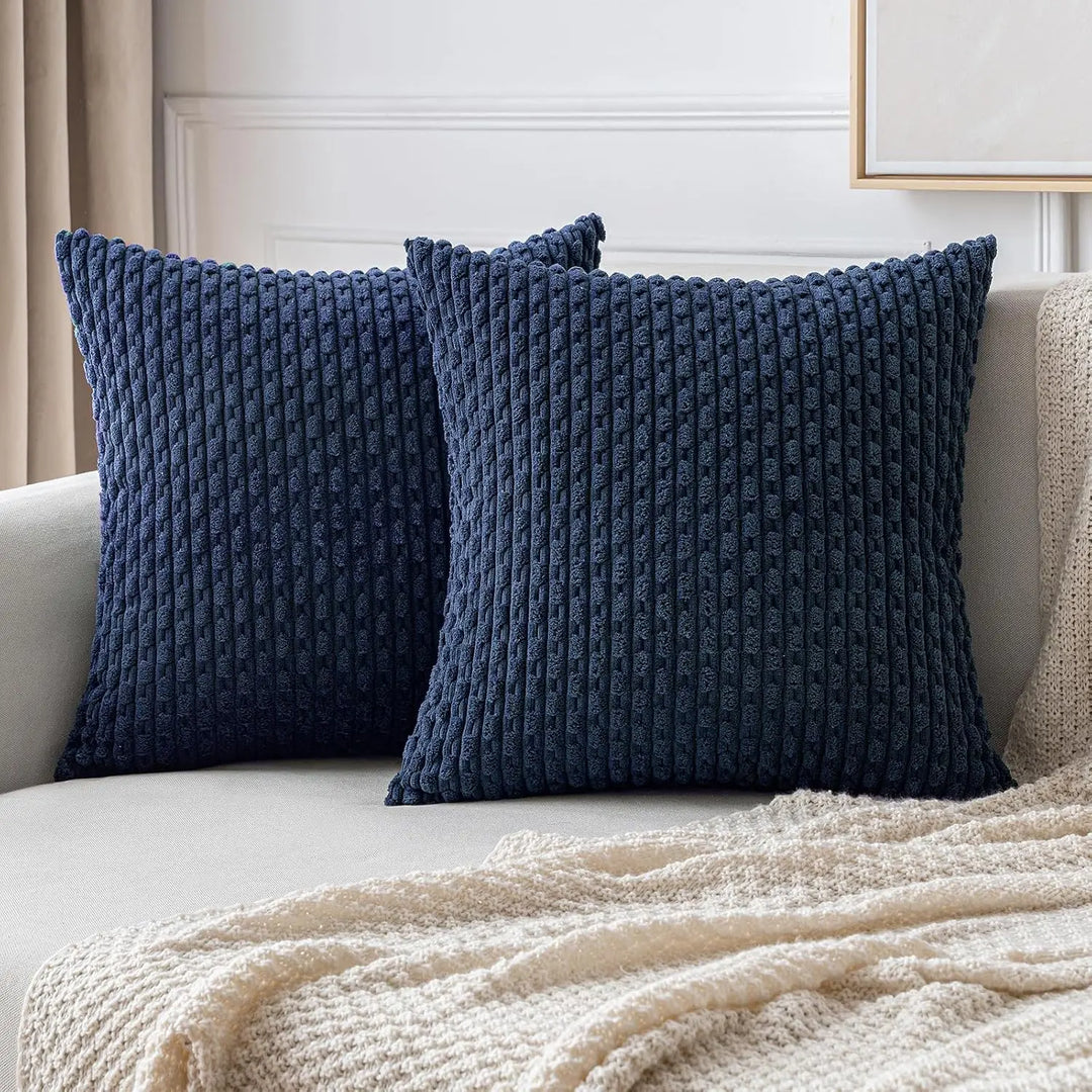 BowLift | Boho Ribbed Corduroy Cushion Cover – Stylish Striped Decorative Pillowcase for Sofa or Bed