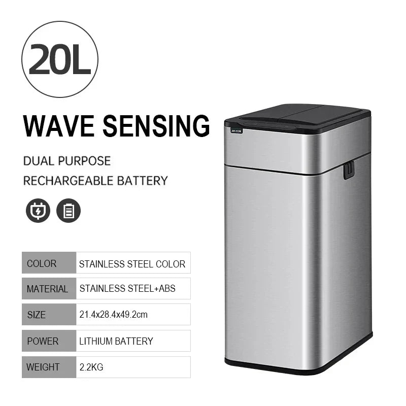 BowLift | Smart Stainless Steel Automatic Sensor Trash Bin