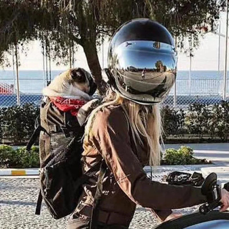 Dog backpack for outdoor & travel breathable Bowlift