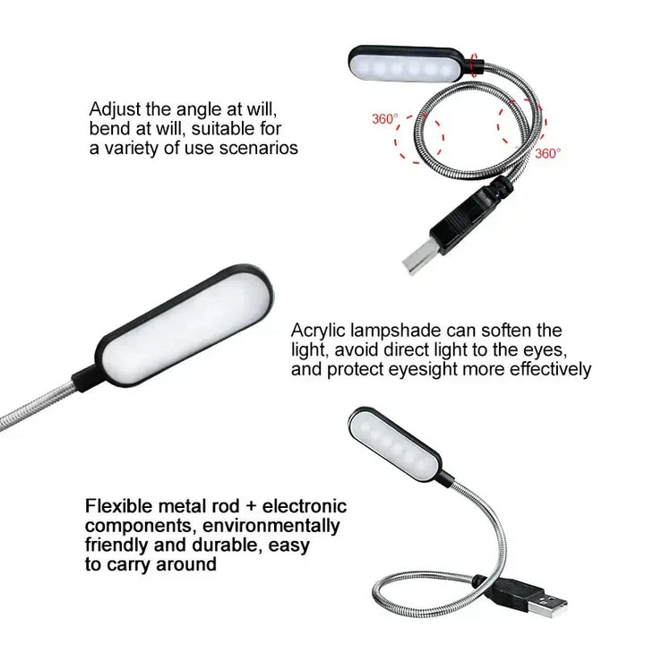 BowLift | USB LED Reading Lamp – Compact Light for Emergencies