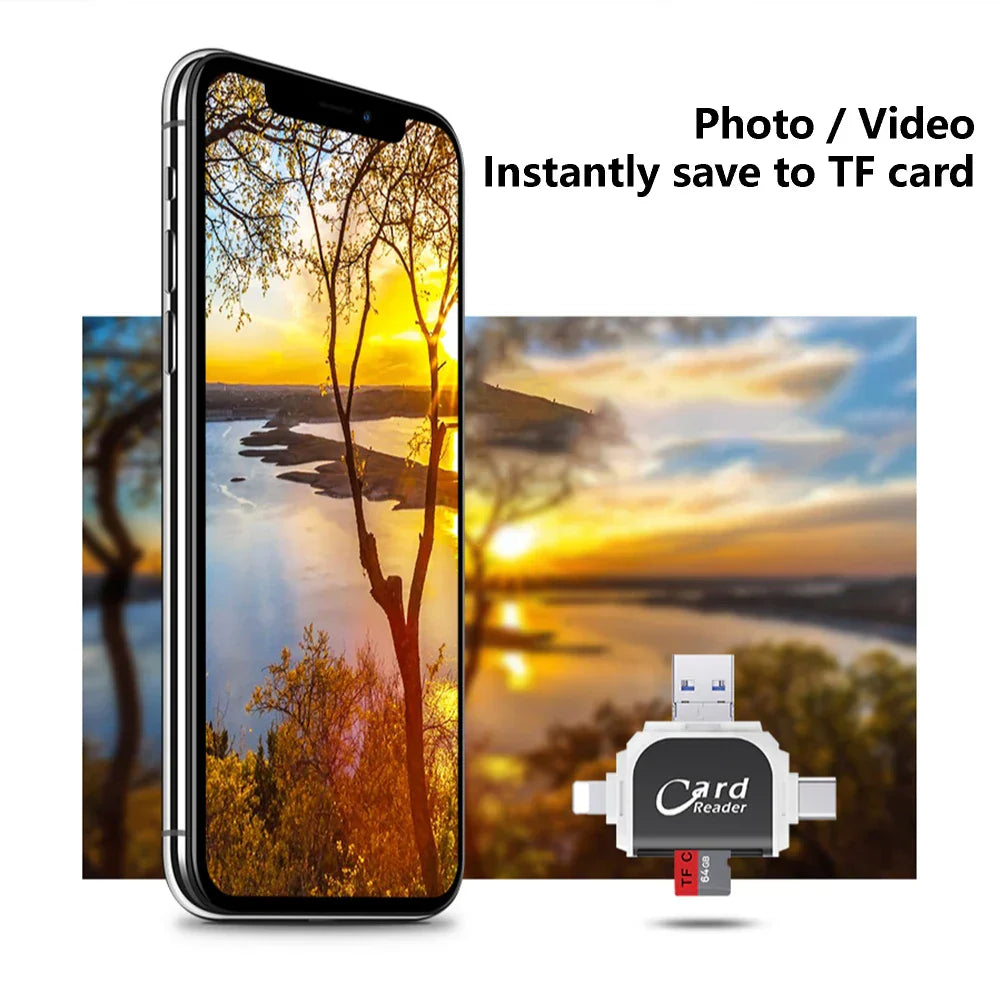 BowLift | Multi-Port 4in1 Universal SD TF Card Reader