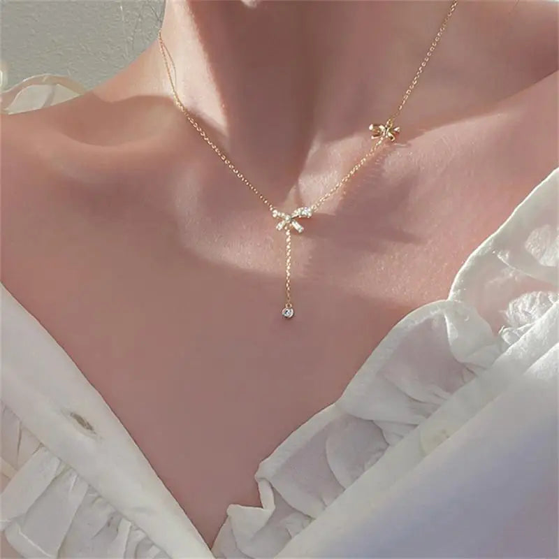 BowLift | Treasure Pearl Delicate Zircon Necklace