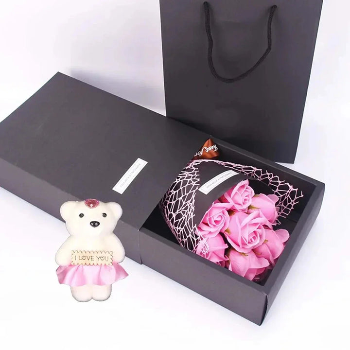 7 Roses Soap Bouquet Gift Box Bowlift