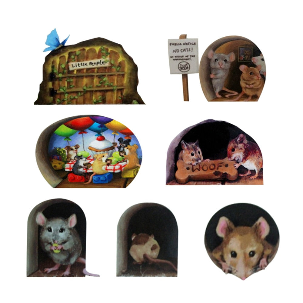 BowLift | 3D Mouse Hole Funny Wall Stickers