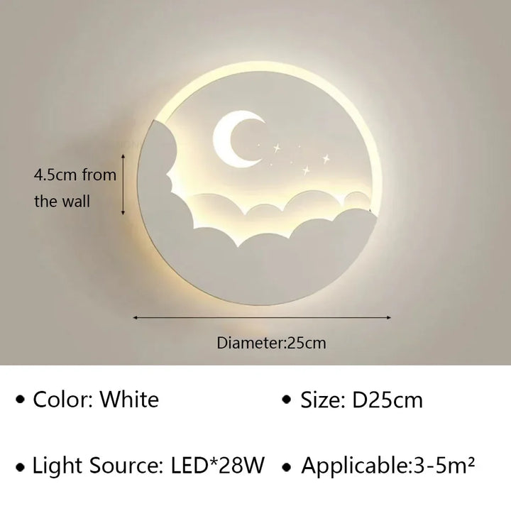 BowLift | LED wall light with moon and stars