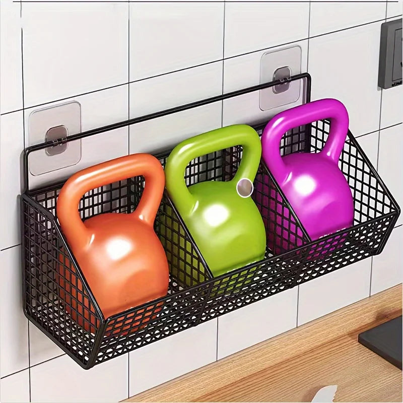 BowLift | KITCHEN BASKET 3in1 Storage Rack | For Onion, Garlic & Ginger | Rustproof & Wall-mounted – Black