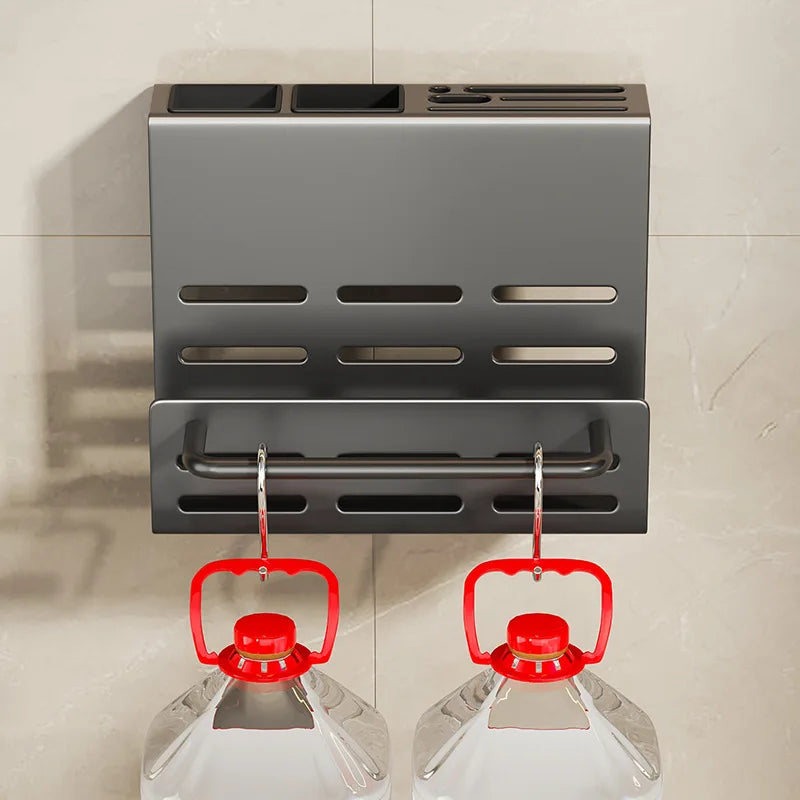 ChefSpace Wall-mounted Knife Holder with Cutting Board Storage – Stainless Steel Bowlift