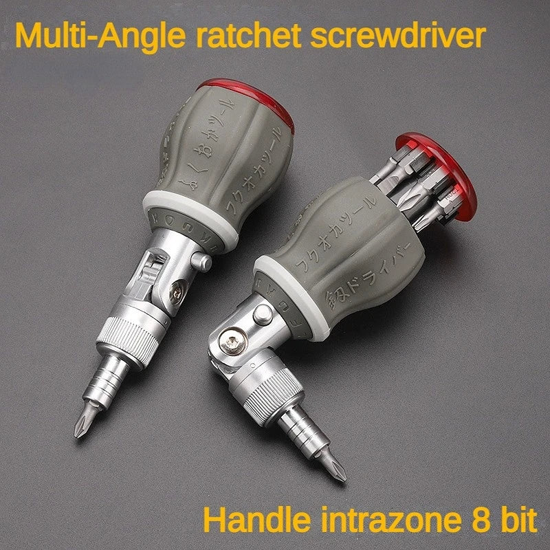 BowLift | 8-in-1 Multifunction Ratchet Screwdriver with Adjustable Angle – FlexiGrip