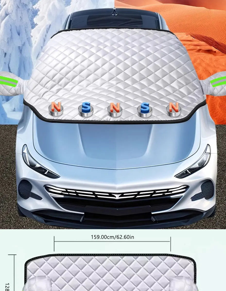 BowLift | FrostGuard Pro | 5-Layer Windshield Cover | Magnetic & Windproof | Complete Ice Protection