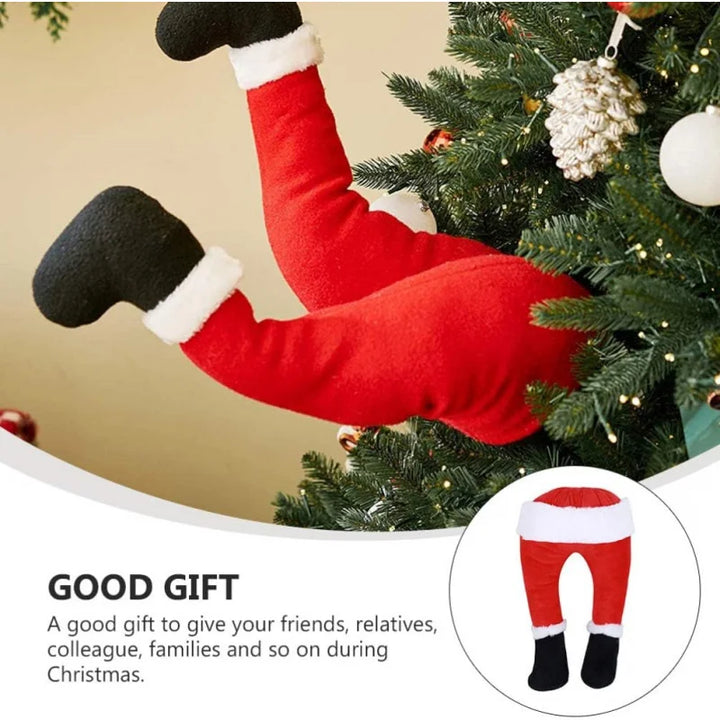 BowLift | Christmas decoration Santa legs | Funny Santa leg decoration | Fabric figure to hang