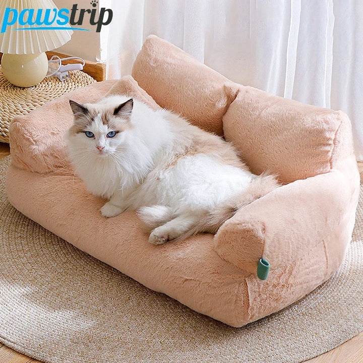 BowLift | Sofalux Luxury Cat Bed - Plush Warmth for Cats & Small Dogs, Winter Comfort