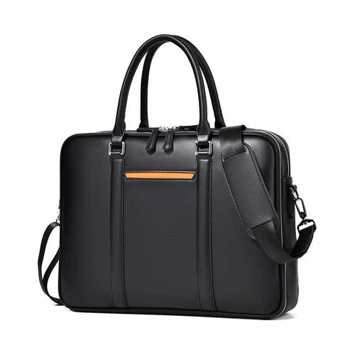 BowLift | Manhattan Leather Business Laptop Briefcase Crossbody Handbag