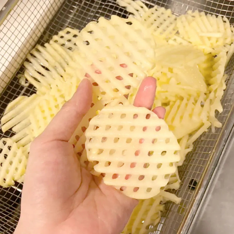BowLift | Gridello Potato Cutter | Stainless Steel Grater Cutting Device | For French Fries, Chips & Vegetables | 34 cm Length