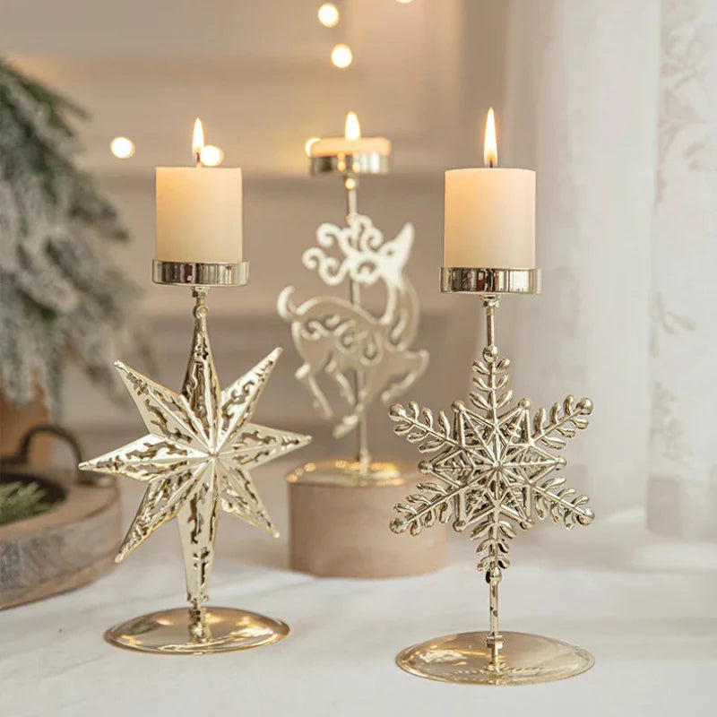 BowLift | Iron Christmas Candlestick Holders