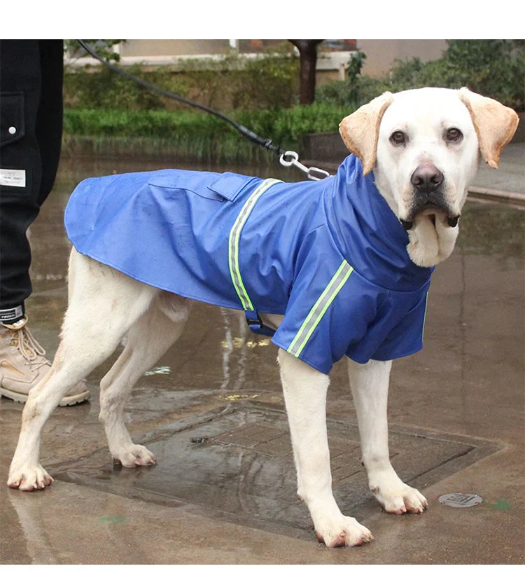 Waterproof Dog Raincoat with Hood & Reflectors Bowlift