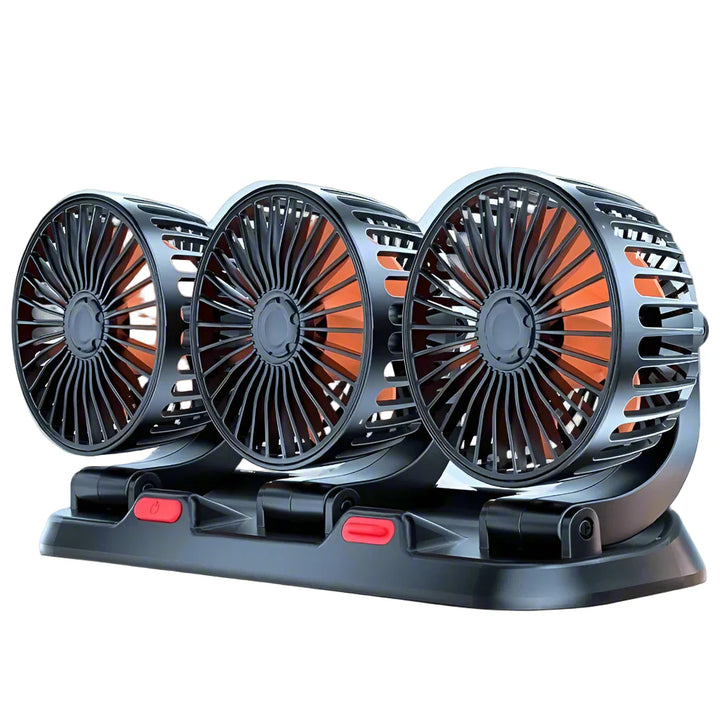 BowLift | 360° Adjustable 3-Head Car Fan USB/12V/24V – AirFlow
